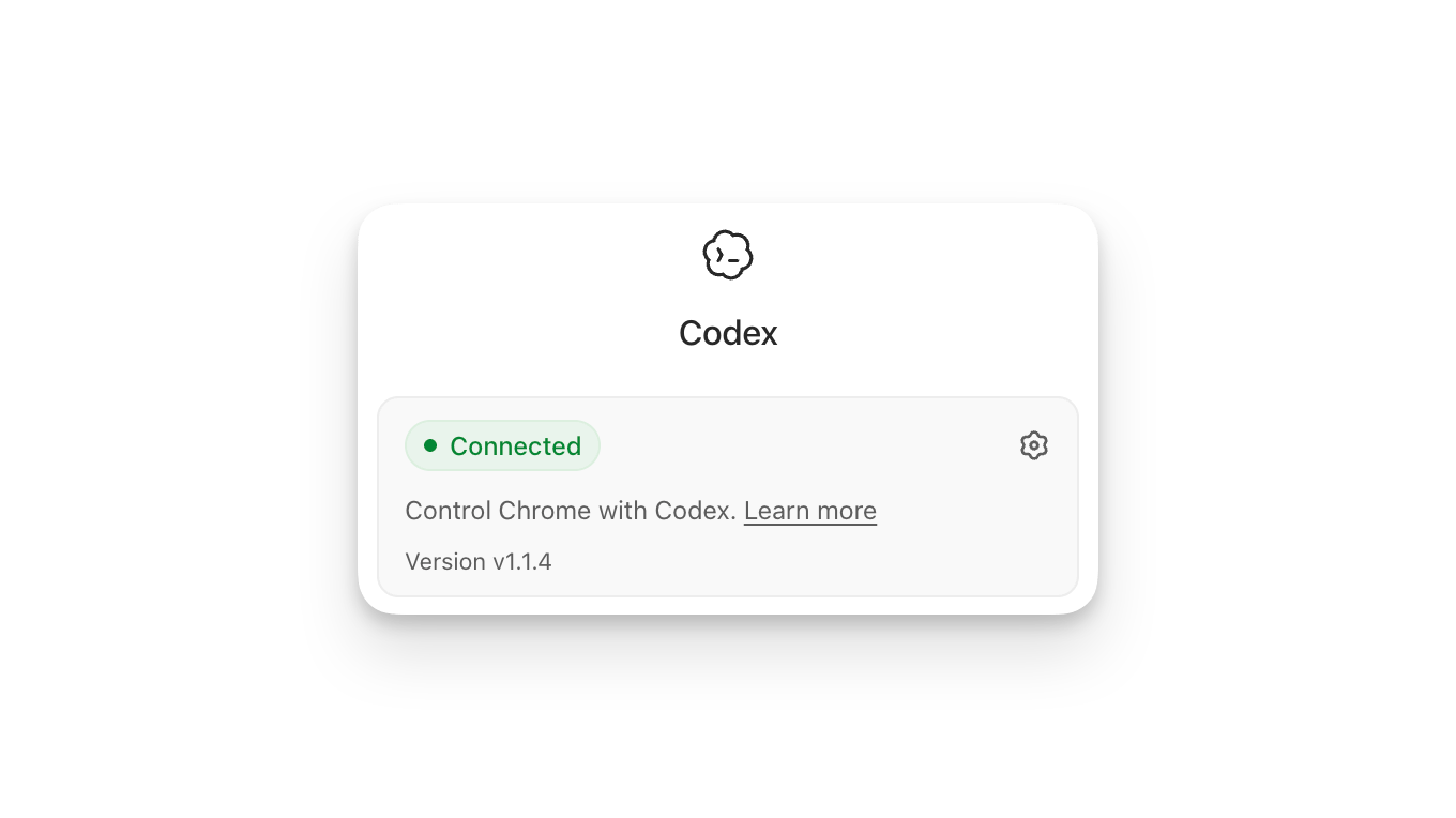 Codex Chrome 扩展显示 connected 状态