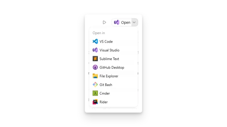 Windows 上 Codex App 设置里的默认 Open In（打开方式）应用